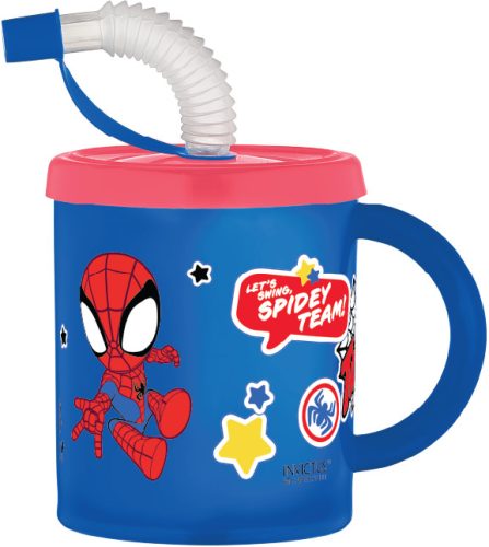 Omul Păianjen Spidey cană cu pai, plastic 210 ml