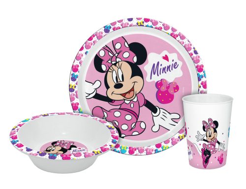 Disney Minnie Happy set veselă, Micro set de plastic în cutie