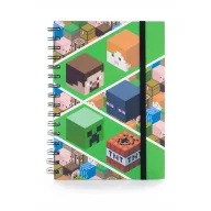 Minecraft Blocks Caiet spiralat cu liniaturi A/5