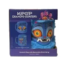 Fetele Kpop la vânătoare de demoni Derpy cană din porțelan cu husă de pluș detașabilă 440 ml (15,5 oz) în cutie cadou