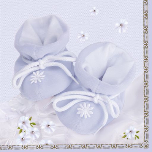 Bebe Little Blue Shoes Șervețel Baby Shower 20 buc 33x33 cm