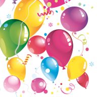 Colorat Party Șervețel cu baloane 20 bucăți 33x33 cm