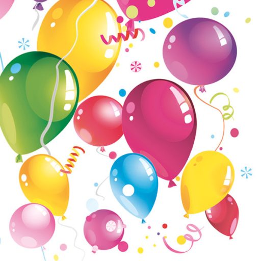 Colorat Party Șervețel cu baloane 20 bucăți 33x33 cm