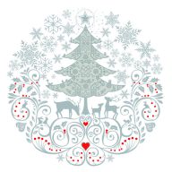   Crăciun Circle Composition șervețele, pachet de 20, 33x33 cm