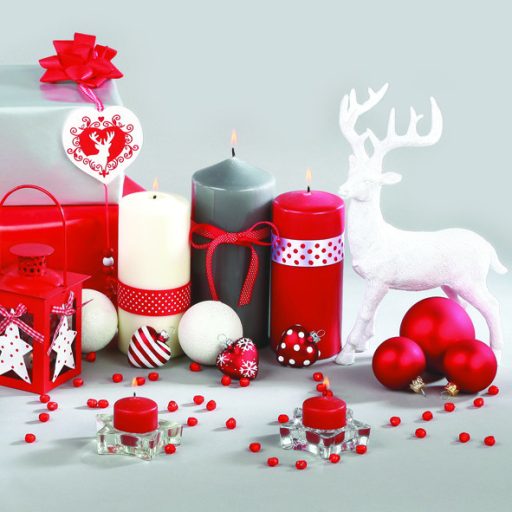 Crăciun Red Composition șervețele, pachet de 20, 33x33 cm