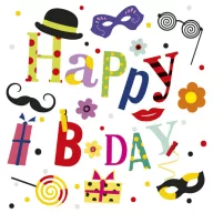 La mulți ani Funny Servet Happy Birthday 20 buc 33x33 cm