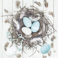 Paște Pastel Blue Natural Nest șervețel 20 buc 33x33 cm