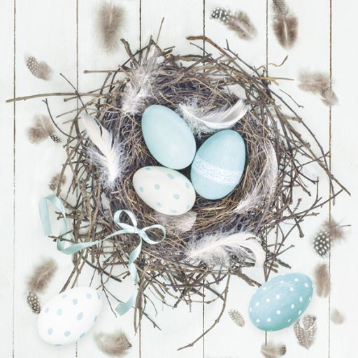 Paște Pastel Blue Natural Nest șervețel 20 buc 33x33 cm