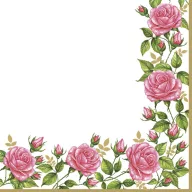 Floare Frame with Garden Roses șervețel 20 buc 33x33 cm