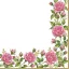 Floare Frame with Garden Roses șervețel 20 buc 33x33 cm