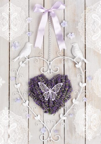 Colorat Heart Mapă cu elastic A/4 lavender