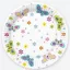Fluture With Flowers farfurie de hârtie set de 8 buc, 22,7 cm