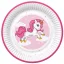 Unicorn Pink Heart farfurie de hârtie set de 8, 22,7 cm