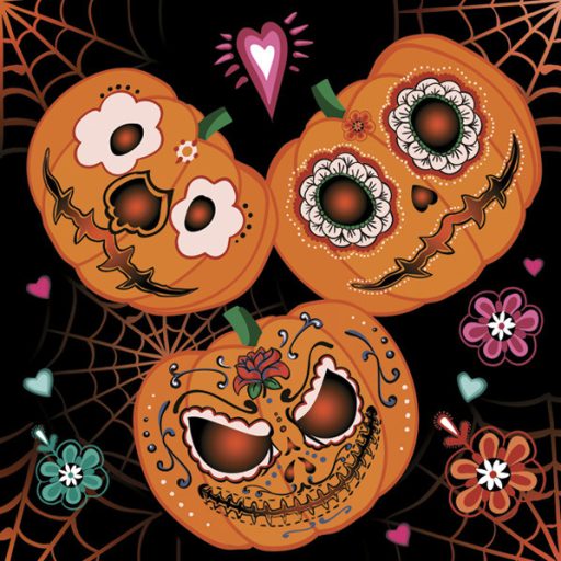 Halloween Mexican Pumpkins șervețel, set de 20, 33x33 cm