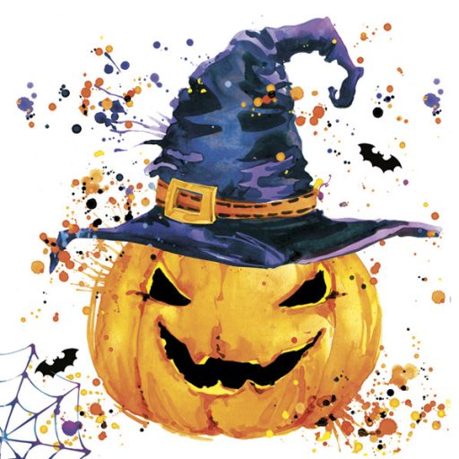 Halloween Creepy Pumpkin șervețel, set de 20, 33x33 cm