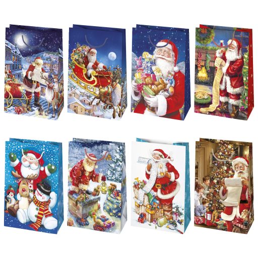 Crăciun Wishes sac cadou din hârtie 16x24x7 cm