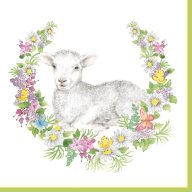 Paște Wreath with Lamb șervețel 20 buc 33x33 cm
