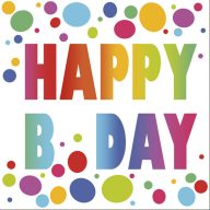 La mulți ani Dots Șervețel Happy Birthday 20 buc 33x33 cm