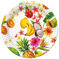 Colorat Mix Farfurii de hârtie Tropical 8 buc 18 cm