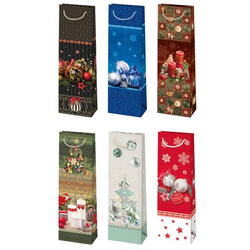 Crăciun Decorations sac de hârtie pentru sticle 10,5x33x8,5 cm