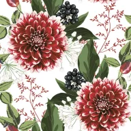 Floare Burgundy Dahlia șervețel 20 bucăți 33x33 cm