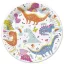 Dinozaur Funny farfurie de hârtie 8 buc 18 cm