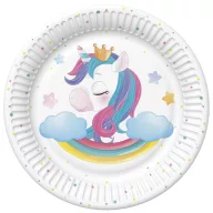 Unicorn Magical farfurii de hârtie set de 8, 18 cm