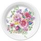 Colorat Arrangement Farfurie de Hârtie cu Flori 8 buc 18 cm