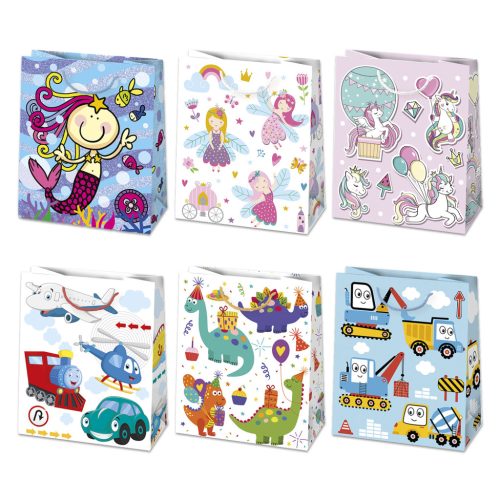 Party Infantile sac de cadou din hârtie, sac de cadou 19x23x10,5 cm