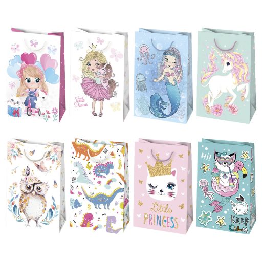 Animale Cutie pungă de cadou din hârtie 16x24x7 cm