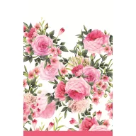   Colorat Twigs with Leaves Față de masă din hârtie cu trandafiri 120x180 cm