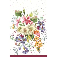   Colorat Delicate Flowers Față de masă din hârtie cu flori 120x180 cm