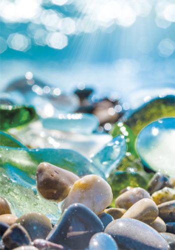 Colorat Sea Glass Plic elastic A/4 Natură