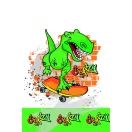 Dinozaur Crazy față de masă din hârtie 120x180 cm
