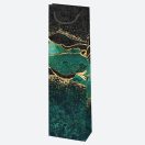 Colorat Colorful Sacoșă de hârtie pentru vin cu model de marmură 10,5x33x8,5 cm