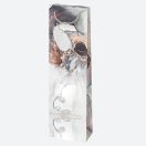 Colorat Colorful Sacoșă de hârtie pentru vin cu model de marmură 10,5x33x8,5 cm