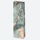 Colorat Colorful Sacoșă de hârtie pentru vin cu model de marmură 10,5x33x8,5 cm