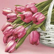   Floare Falling Șervețel decorativ cu lalele 20 buc 33x33 cm