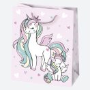 Bebe Welcome Pungă cadou de hârtie pentru Baby Shower, 19x23x10,5 cm