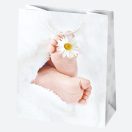 Bebe Welcome Pungă cadou de hârtie pentru Baby Shower, 19x23x10,5 cm