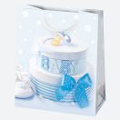 Bebe Welcome Pungă cadou de hârtie pentru Baby Shower, 19x23x10,5 cm