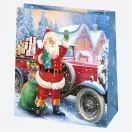 Crăciun Gift Giving sacoșă de cadou din hârtie 15,5x15,5x8 cm