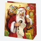Crăciun Gift Giving sacoșă de cadou din hârtie 15,5x15,5x8 cm