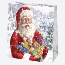 Crăciun Gift Giving sacoșă de cadou din hârtie 15,5x15,5x8 cm