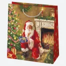 Crăciun Gift Giving sacoșă de cadou din hârtie 15,5x15,5x8 cm
