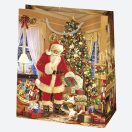 Crăciun Toyland pungă cadou din hârtie 19x23x10,5 cm