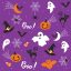 Halloween Graphics on Purple șervețel, set de 20, 33x33 cm