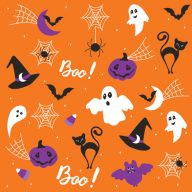 Halloween Graphics on Orange șervețel, set de 20, 33x33 cm