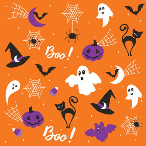 Halloween Graphics on Orange șervețel, set de 20, 33x33 cm