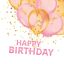 La mulți ani Gold & Pink Balloons Șervețel Happy Birthday 20 bucăți 33x33 cm